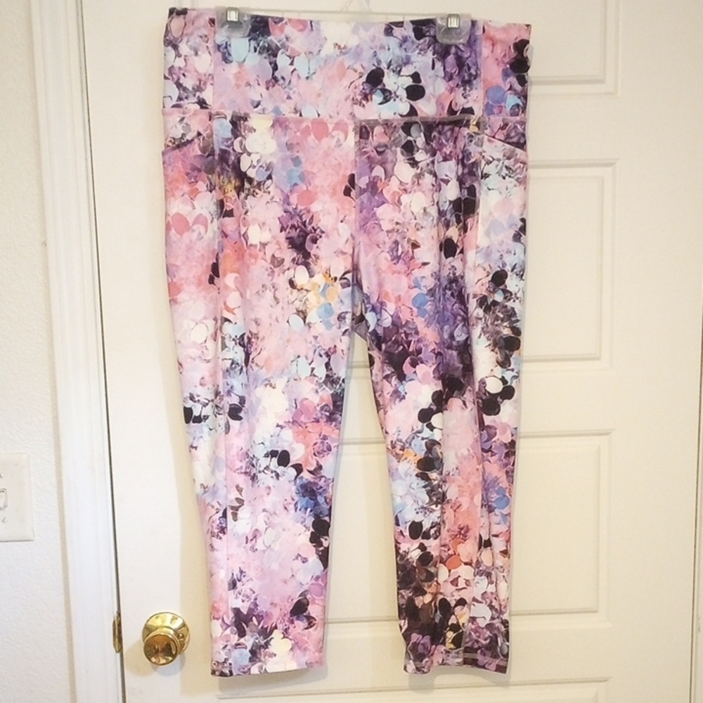 RBX Multicolor High Waisted Capri Leggings